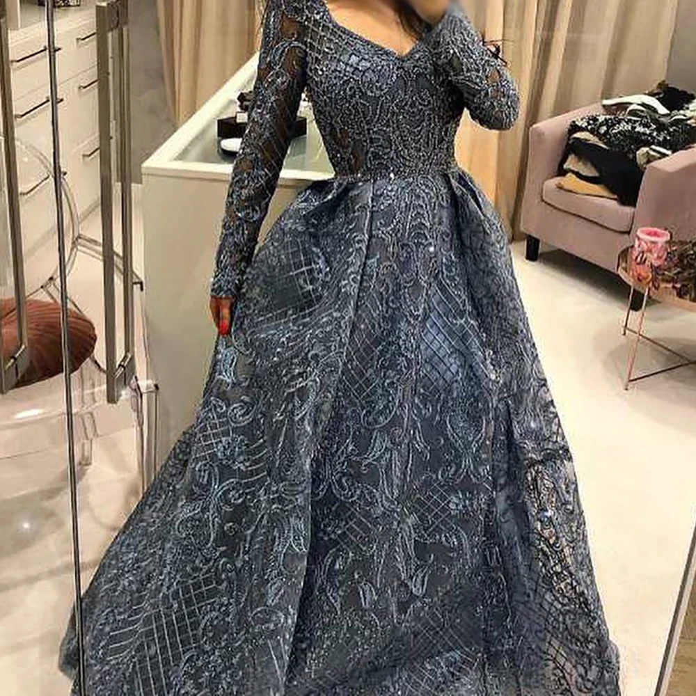 

YILIBER Serene hill arabia muslim pink luxury with train mermaid 2021 evening party wear dresses gowns for women plus size