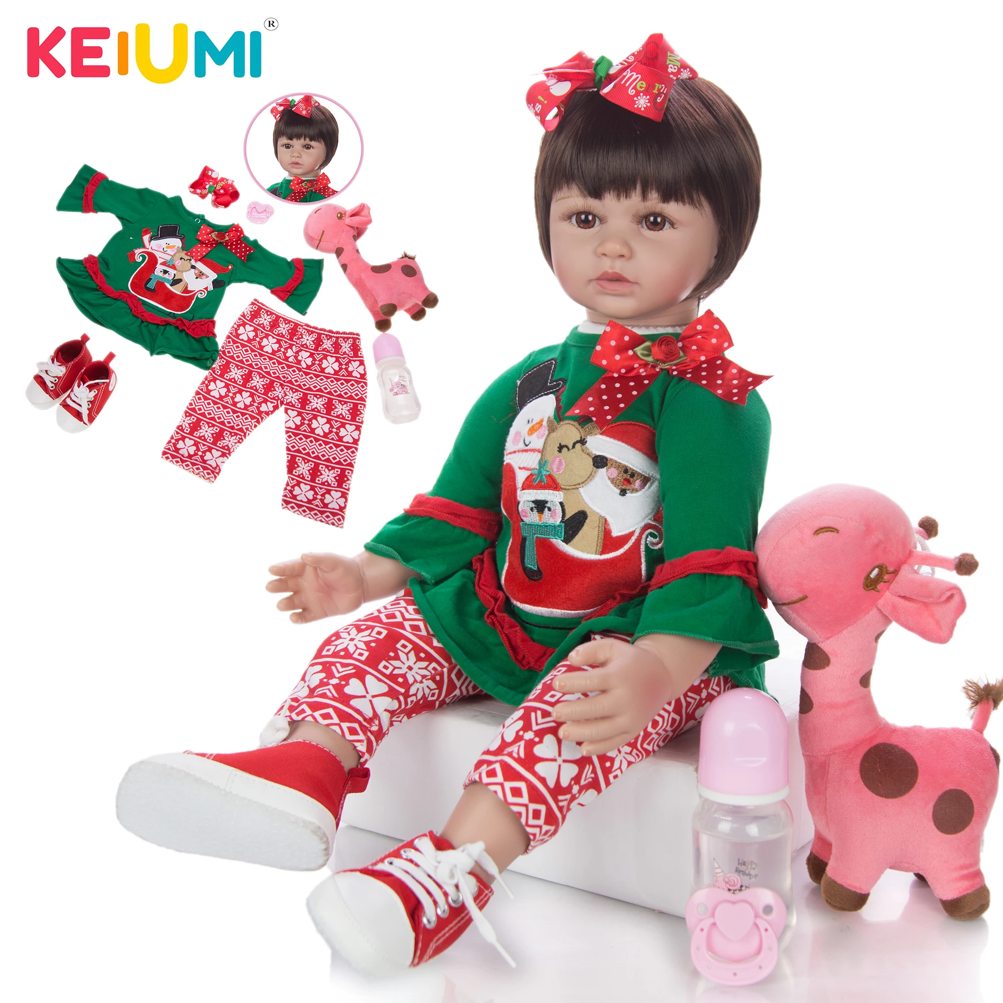60 см силиконовая Мягкая Кукла Reborn Baby игрушка для девочки короткие волосы