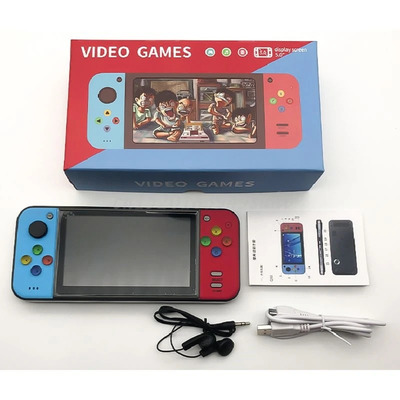 

Mini 5" Retro Game Console 360 Joystick Handheld Game Machine Host TV Output