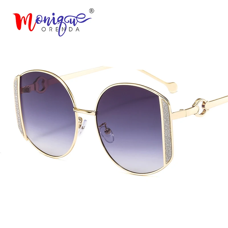 Круглые Модные солнцезащитные очки для женщин винтажные градиентные роскошные