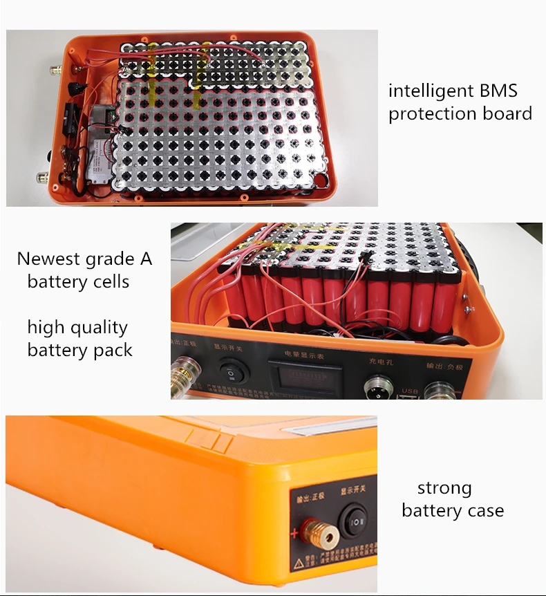 High power 24V 125AH Li-ion USB lithium-iron Battery for inverter/boat motor/solar panel/outdoor Emergency Power source | Электроника