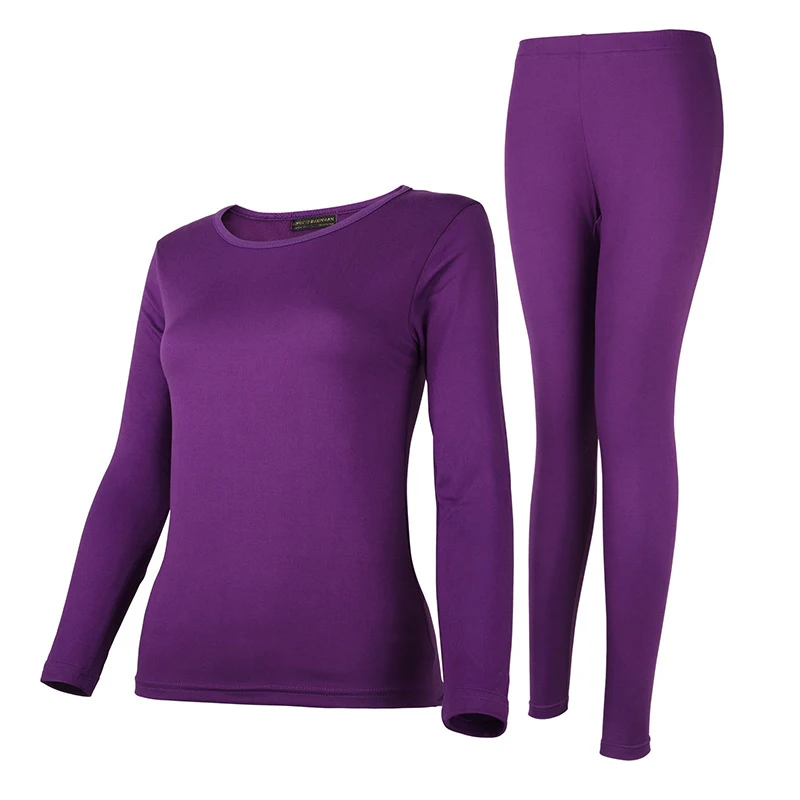 Men Purple Новые зимние кальсоны толстые термобелье мужские хлопковые комплекты нижнего белья согревают по всему миру женские комплекты нижнего белья - Цвет: Men Purple