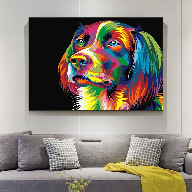 

Multi-color Animal Oil Painting HD Hand-painted Home Gift Cloth Painting Color Mix and Match Frameless Living Room Decoration