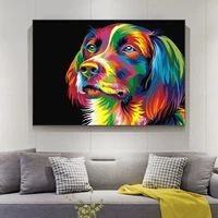 multi color animal oil painting hd hand painted home gift cloth painting color mix and match frameless living room decoration
