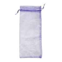 30pcs drawstring design bottle cover elegant wedding transparent fine mesh party wine bag organza packaging gift pouch wrapping