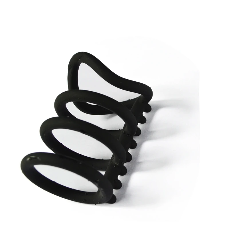 Кольца на пенис 4 в 1 Мужская силиконовая Задержка эякуляции тренажер для