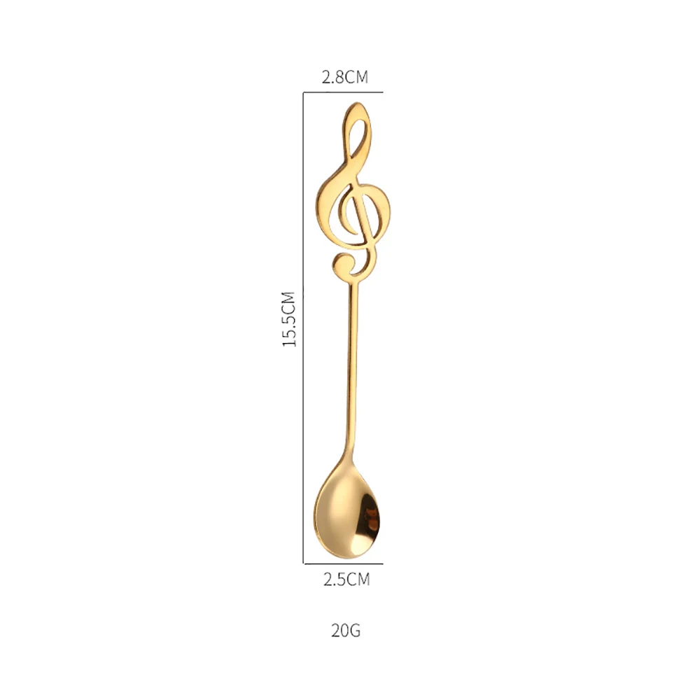 

1Pcs Musical Notes Coffee Spoon Stirring 304 Stainless Steel Cup Spoon Music Stick Ice Cream Gift Spoon Kitchen Tool Accessories