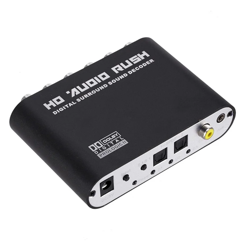 Цифро-аналоговый 5 1 CH аудио декодер усилитель SPDIF коаксиальный к RCA DTS AC3