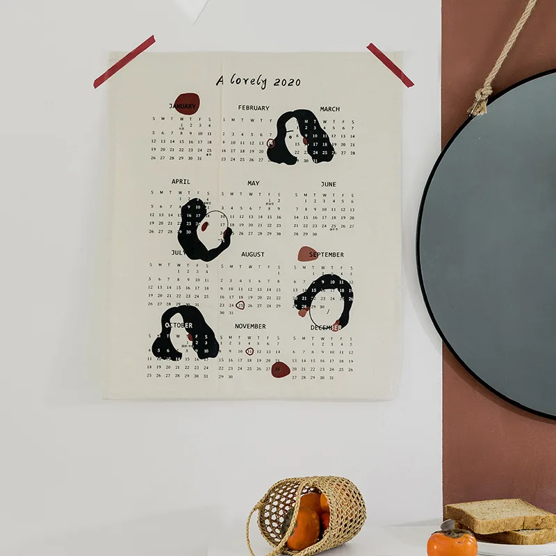 Ткань 2020 календарь гобелен ткань аксессуары для украшения дома японский и