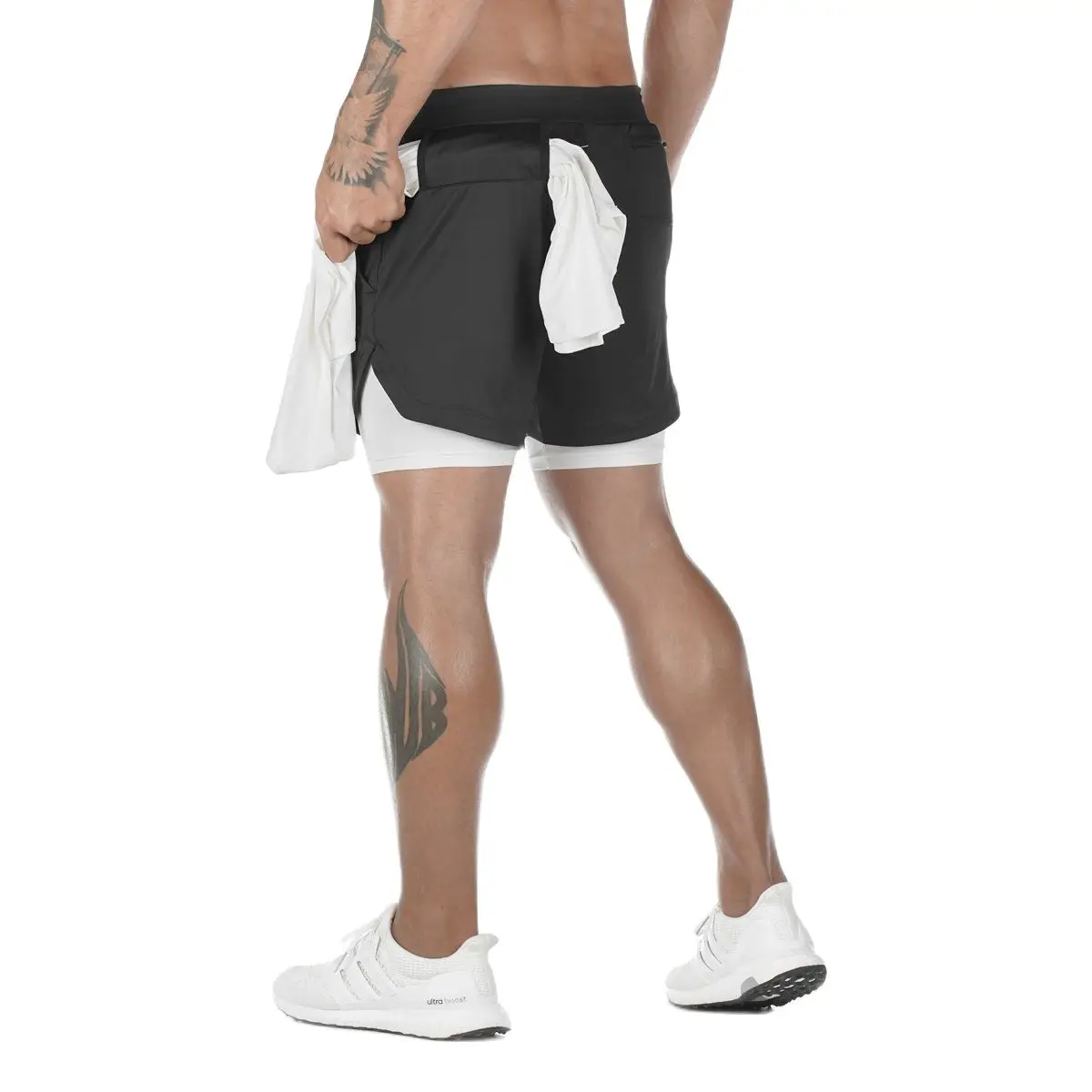 

2021 men's summer gym fitness pants bodybuilding European and American jogger pocket pants beach casual sports shorts