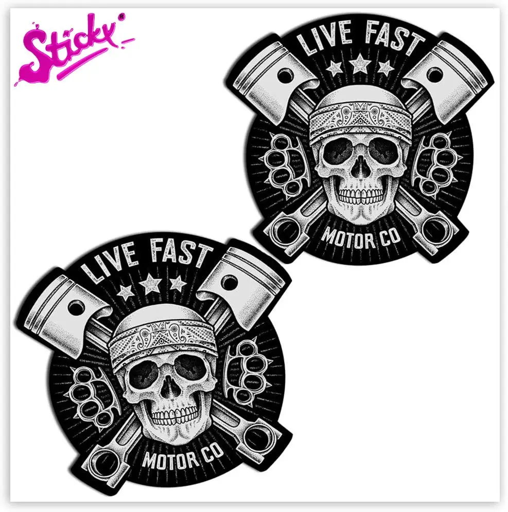 

STICKY PVC Stickers Decal Decor Skull Skull Live Fast Skull For Cars Cars Motorcycles Mopeds Bicycles Laptop Skateboard