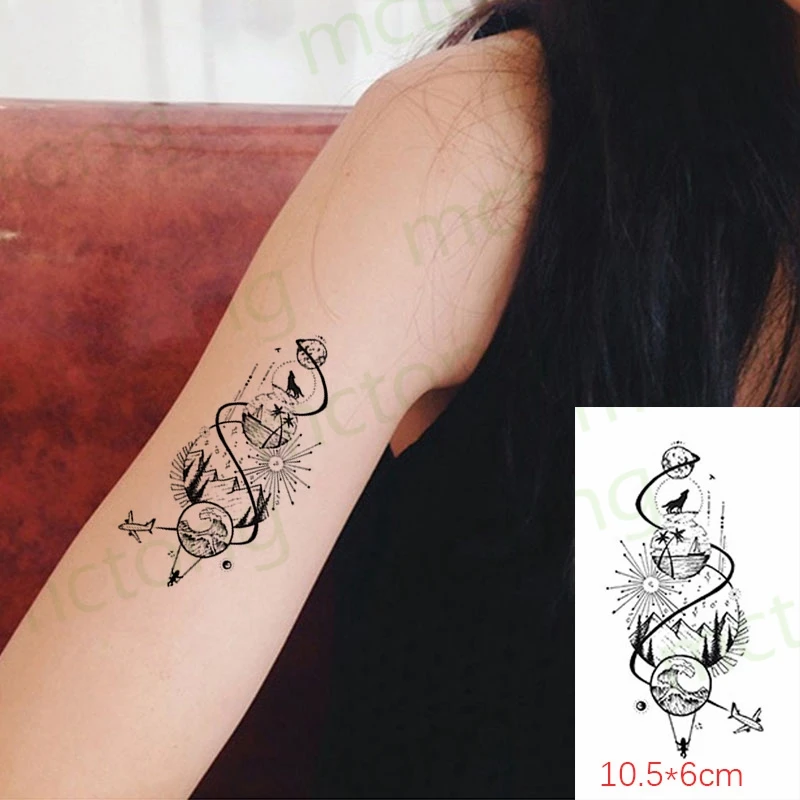 

Waterproof Temporary Tattoo Stickers Women Simple Black Sexy Flower Body Art Makeup Fake Tatto Flash Tatoo For Men