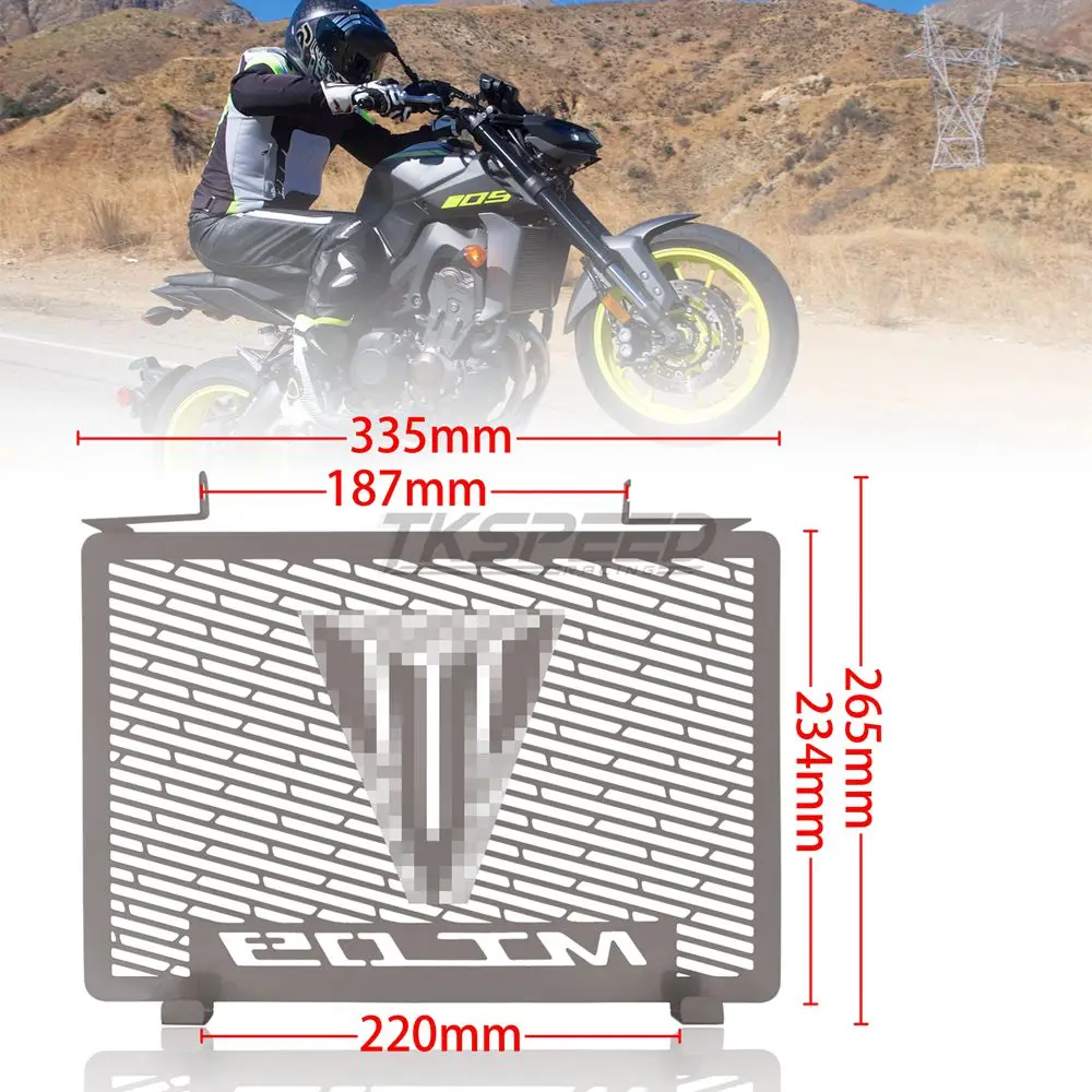 MT09 алюминиевая решетка радиатора Защитная крышка для Yamaha MT 09 FZ09 FZ 2014 2015 2016 2017|radiator