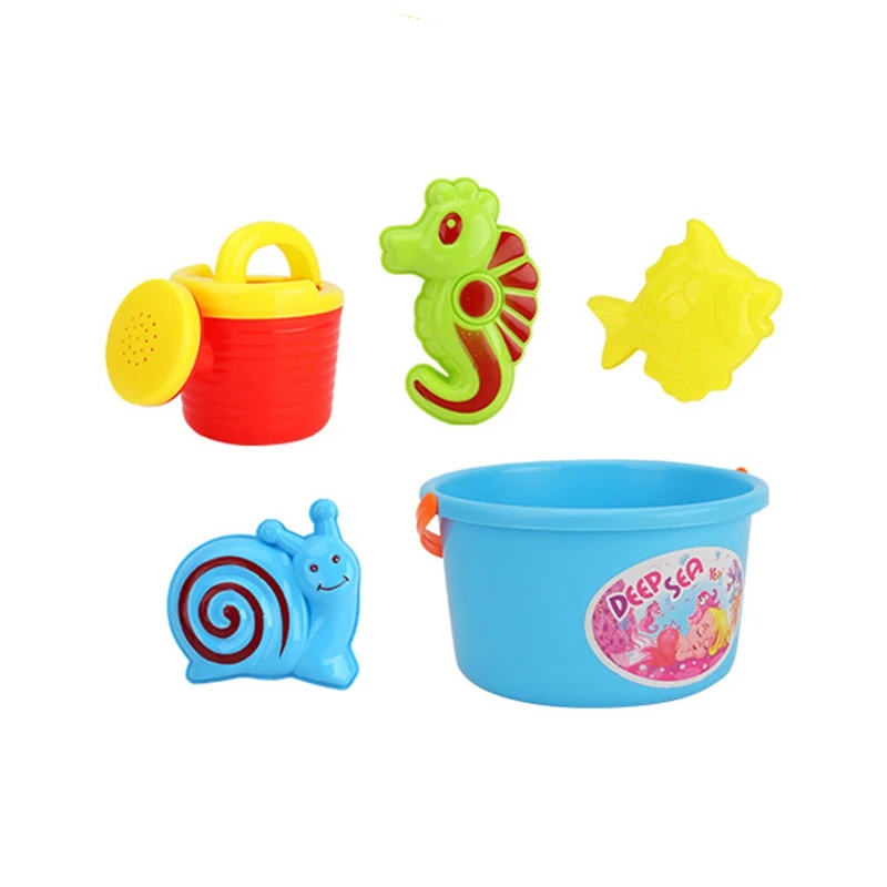 

Kids Beach Sand Toys Set Sand Truck Bucket Shovels Rakes Tool Kit Sea Animal Molds Watering Can Toys for Toddlers Kids