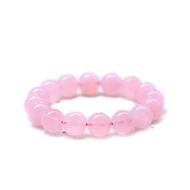 

Natural Pink Rose Quartz Bracelet Madagascar Women Men Crystal Stretch Big Round Beads Bracelet 11mm 12mm 13mm 14mm AAAAA