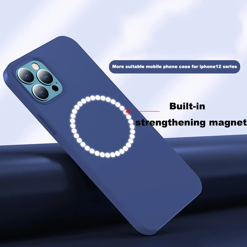

Official Genuine Liquid Silicone Case for iPhone 12 Pro Max Case Magnetic Luxury 1:1 Wireless Charge Cover for iPhone 12 Pro Max