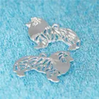 Ажурная самодельная подвеска SMC584, ажурный аксессуар сделай сам для изготовления украшений в виде животных, 20 штук, 25 х33 мм