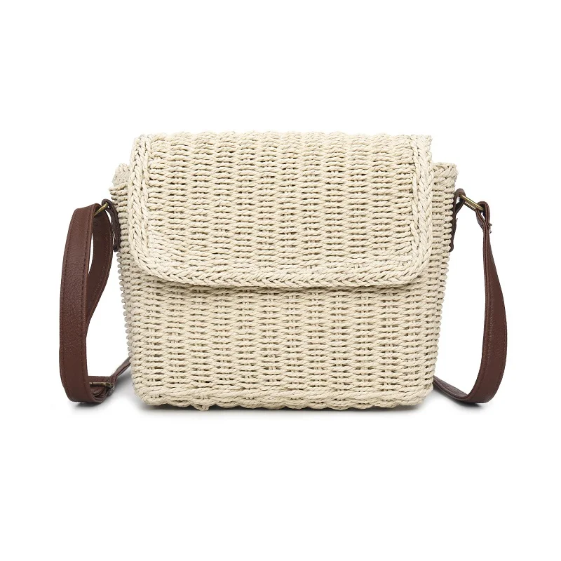 

2021 New Stylish Straw Shoulder Bags Hand Knitting Handbags For Women Summer Holiday Beach Crossbody Messenger Bag