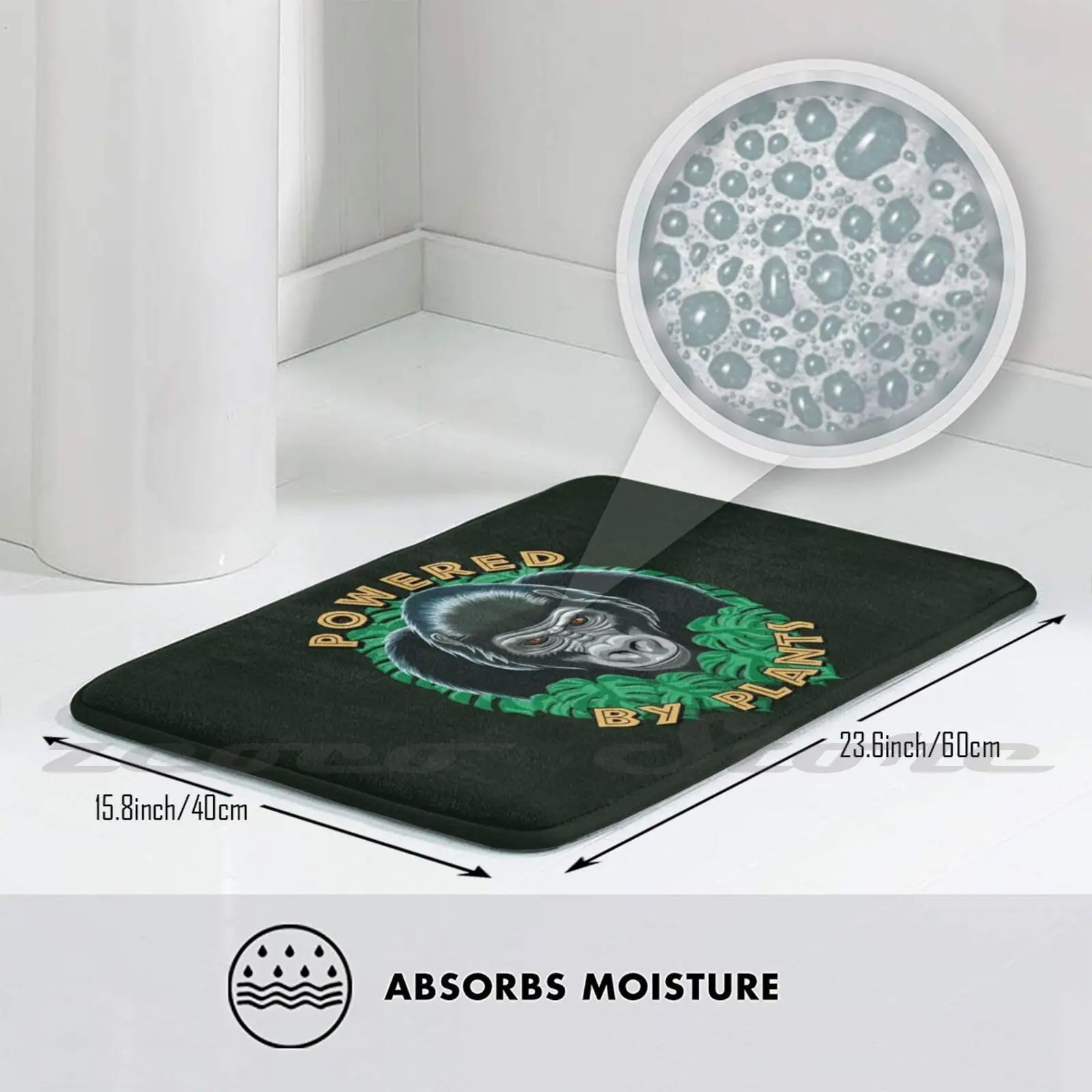 Мягкий коврик для веганов с питанием от растений Придверный нескользящий