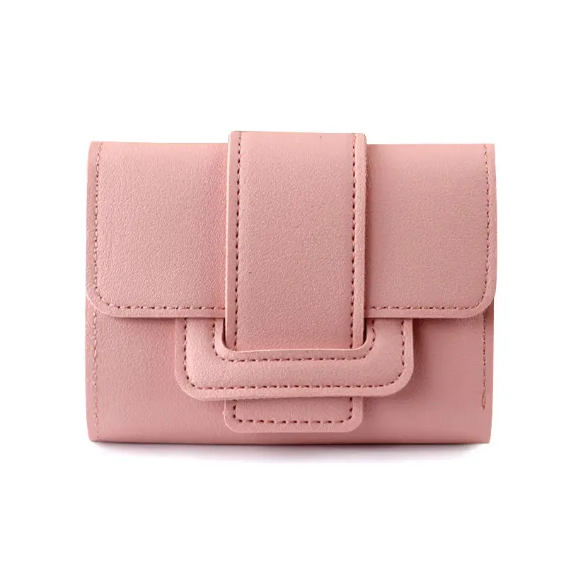 

Wallet Women 2021 Lady Short Women Wallets Red Color Mini Money Purses Small Fold PU Leather Female Coin Purse Card Holders