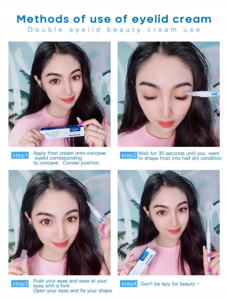 

Double Eyelids Styling Shaping Cream Tools Professional Invisible Long Lasting Lift Eyes Practical Make up Eyelid Tool TSLM2