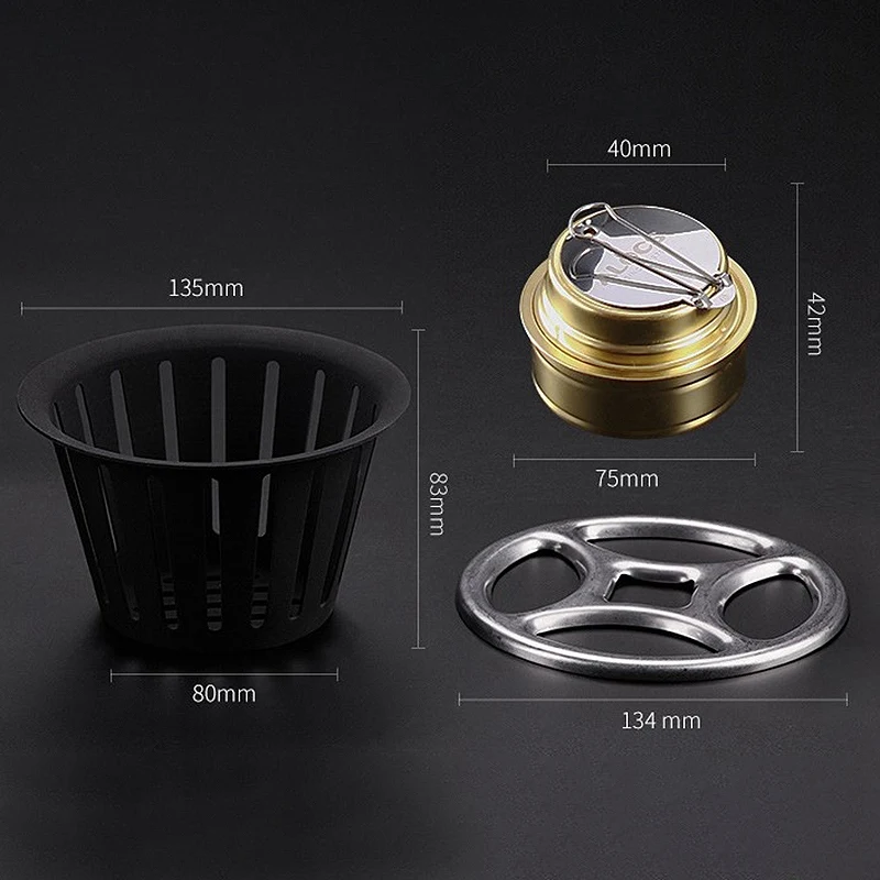 

Alocs Camping Burner Stove Wood Charcoal Stove Spirit Burner Compact Portable Backpacking Hiking Camping Furnace Picnic