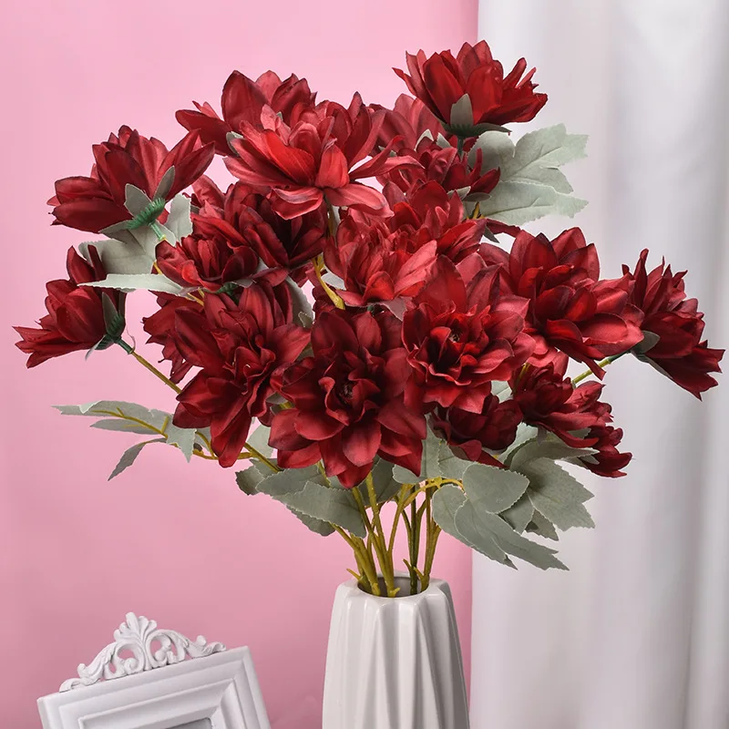 

6Artificial Peony Flowers,62cm Single Branch,Silk Flower Arrangement for Wedding,Road Guide Decoration,Flower Arrangement InVase