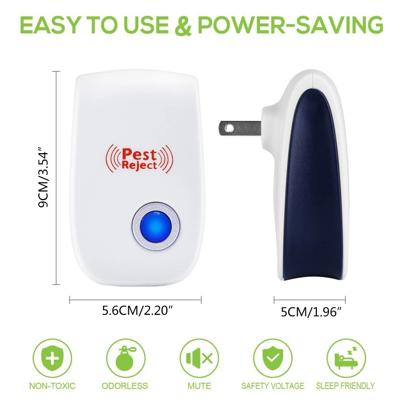 

Ultrasonic Pest Repeller 6 Pack, Newest Upgraded Ultrasonic Pest Repellent Indoor Pest Control Electronic Plug
