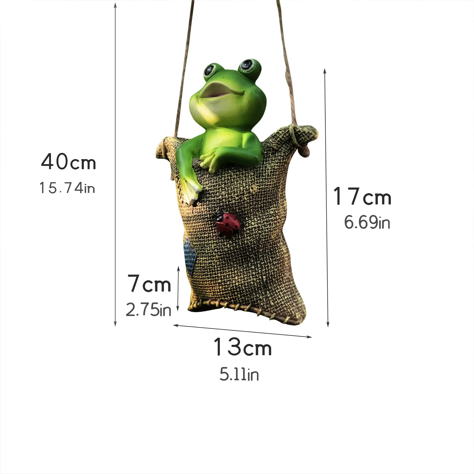 

Creative Cute Frogs Cat Dog Resin Lying Santa Claus Statue Garden Hang On Tree Decorative Pendant Indoor Outdoor Decor Ornament