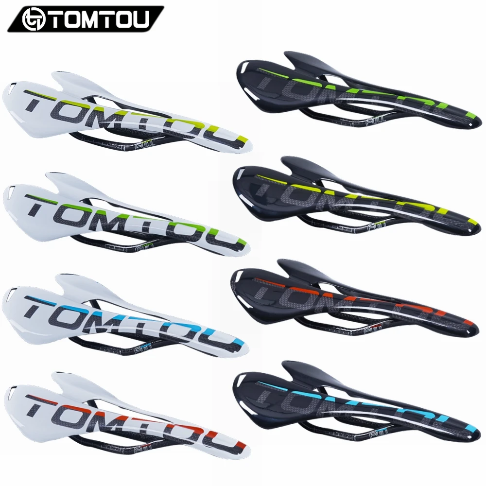 TOMTOU полный 3K Углеродное волокно велосипедное седло для шоссейных/MTB велосипедных частей глянцевый Сверхлегкий 115 г Максимальная нагрузка 150 кг