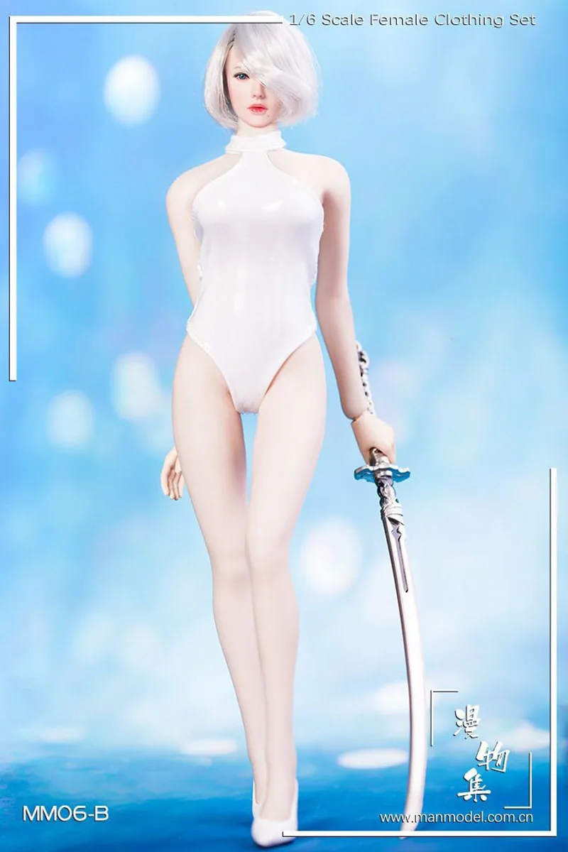 

MM06 1/6 2B Girl Swimsuit Female Soldier One-piece Wetsuit Model Fit 12'' Action Figure Dolls