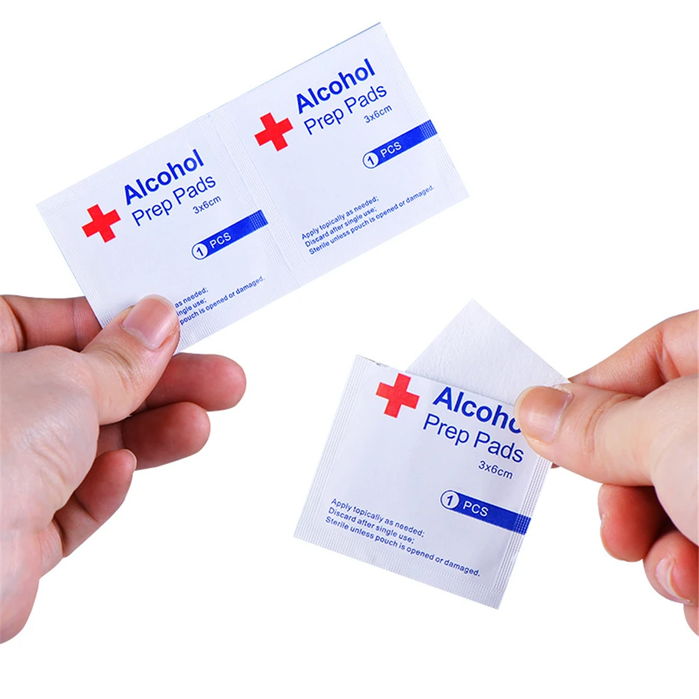100 шт./лот влажная салфетка со спиртовой заменой для ухода за кожей с