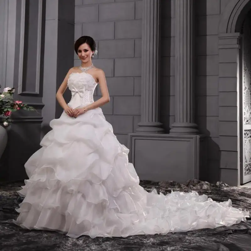 

Gryffon Vestido De Noiva элегантное бальное платье принцессы без бретелек с коротким шлейфом, классическое свадебное платье размера плюс, свадебное п...