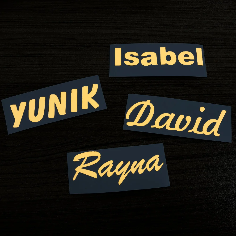 1X Желтые Светящиеся наклейки персонализированная этикетка с именем