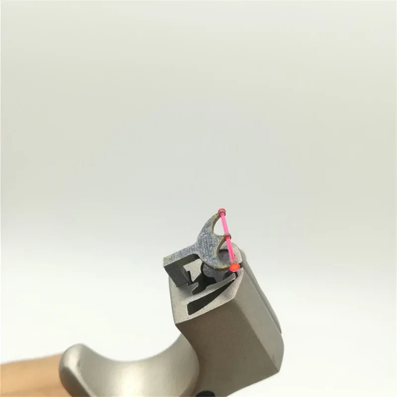 

Powerful Hunting Catapult Stainless Steel Head +aluminum Alloy Handle Outdoor Shooting Sling Shot With Flat Rubber Band