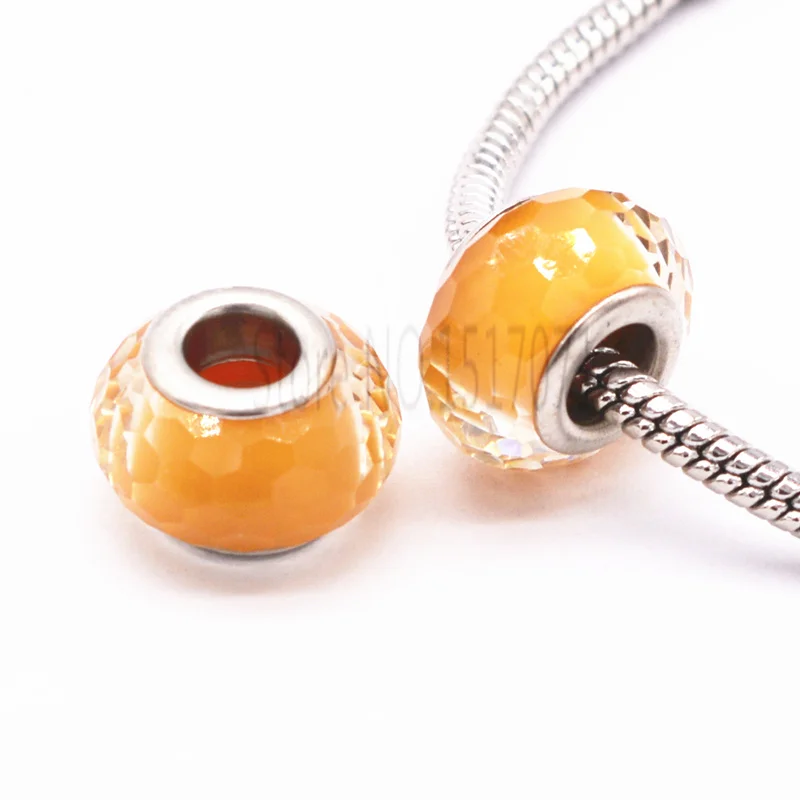 Посеребренные бусины из муранского стекла 14 мм 10 шт./лот|pandora bracelets charm|fit pandorabeads fit