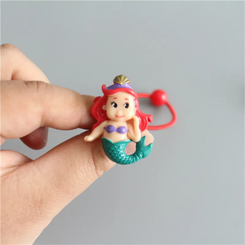 2 шт./компл. Sea Shell Русалка нарисованной длинноволосой девочкой, резинки жемчуг резинки для волос детский волос Веревка хвост держатели женские аксессуары для волос