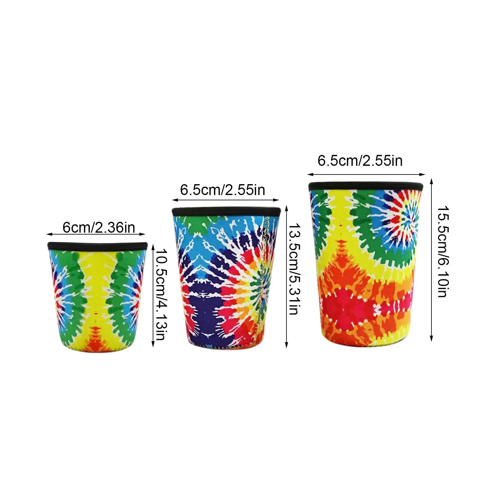

18/24/32OZ 3pcs 3size Reusable Iced Coffee Cup Sleeve Anti-fall Neoprene Sleeve