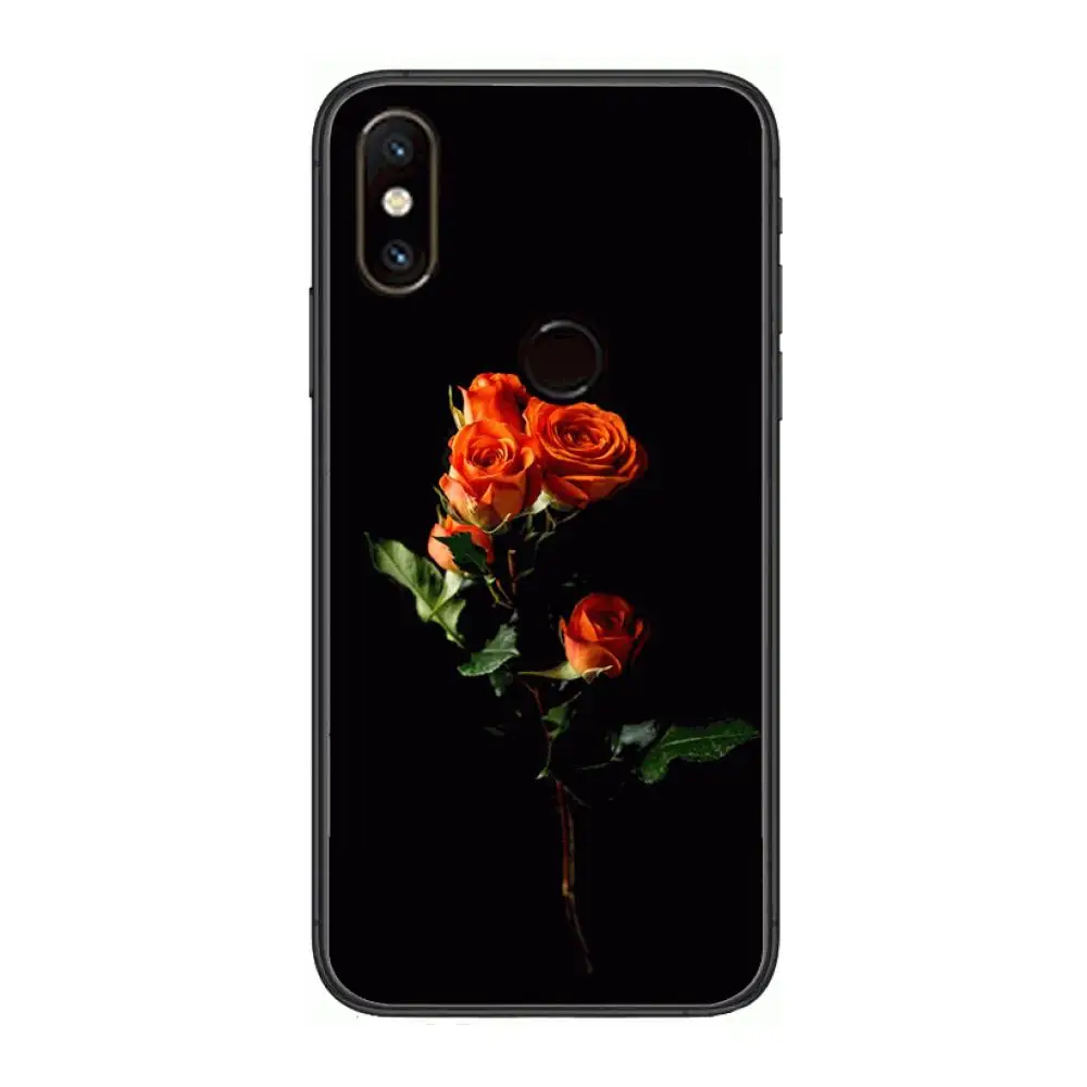 

Bright Red Rose Flowers Phone Case For xiaomi M2 C3 X3 F2 Lite NFC 6 5 x Poco k30 Pro Anime Black Cover Silicone Back Pretty