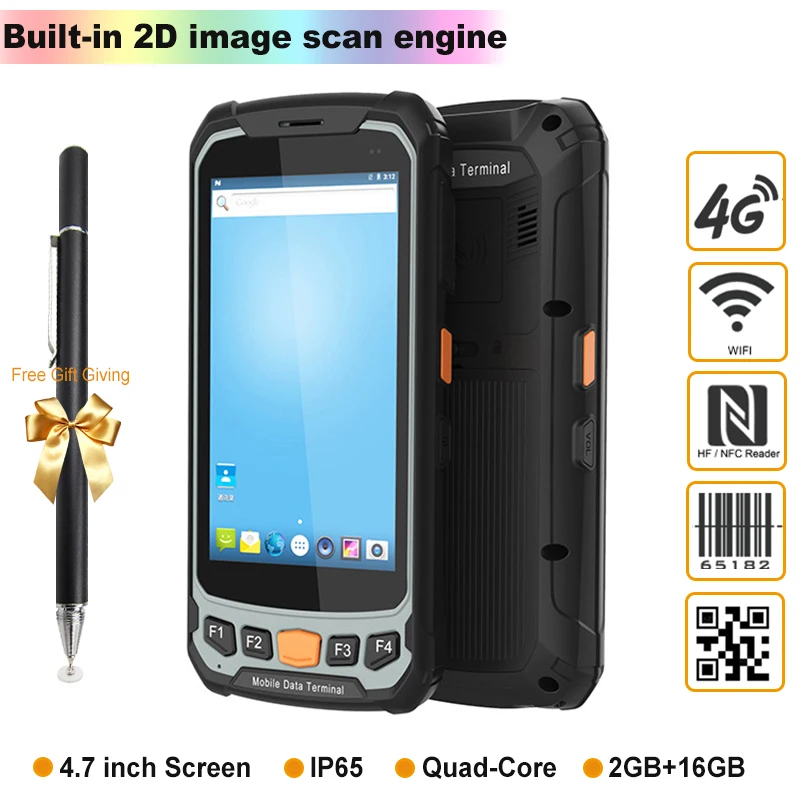 Беспроводной ручной сборщик данных мобильный Android 7 0 смартфон 4G Ручной 1D 2D