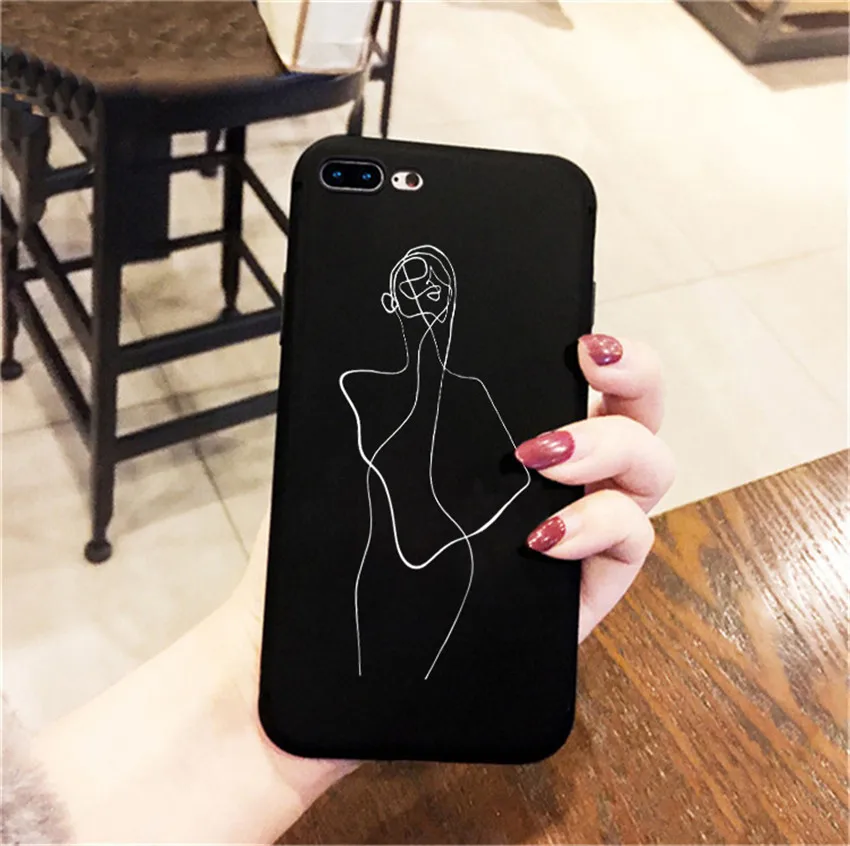 HSR-21472 Забавный абстрактный художественный чехол с линиями для iphone 7 8 6 6s 11 pro plus чехол Модный чехол для телефона s мультяшный женский чехол для iphone X XS MAX - Цвет: HSR-21472