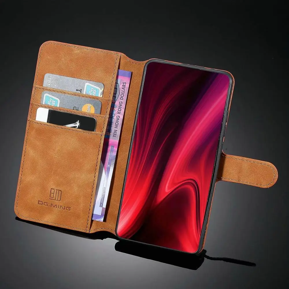 Кожаный чехол-книжка в стиле ретро для Xiaomi mi Pocophone F1 9T Pro Red mi 7A K20 Note 10 8T 8 7 CC9, бумажник с 3 отделениями для карт, чехол Poco Funda