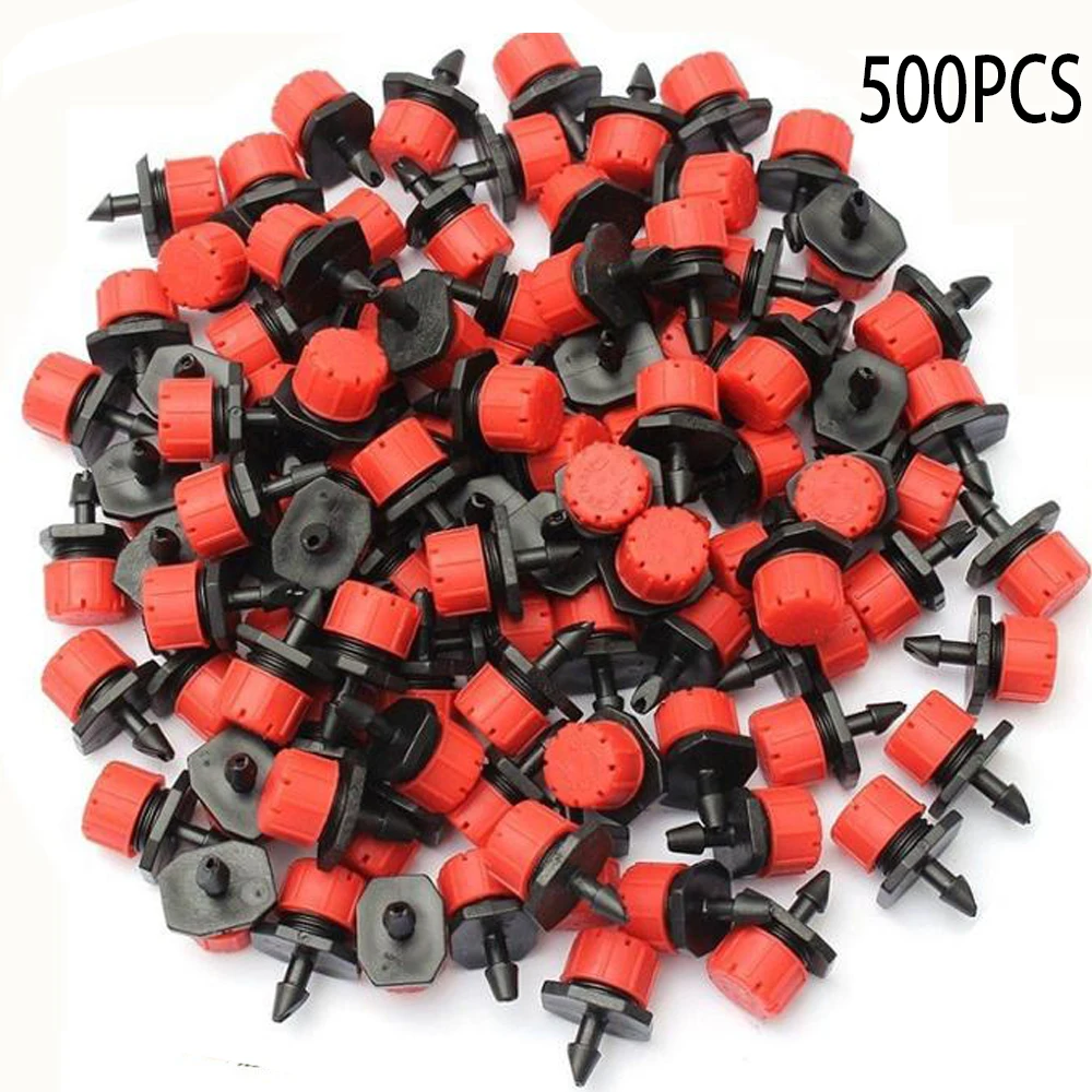 

500pcs/Set Sprinkler Garden Irrigation System Micro Flow Dripper Drip Irrigation Sprinklers Adjustable Water Dripper Head