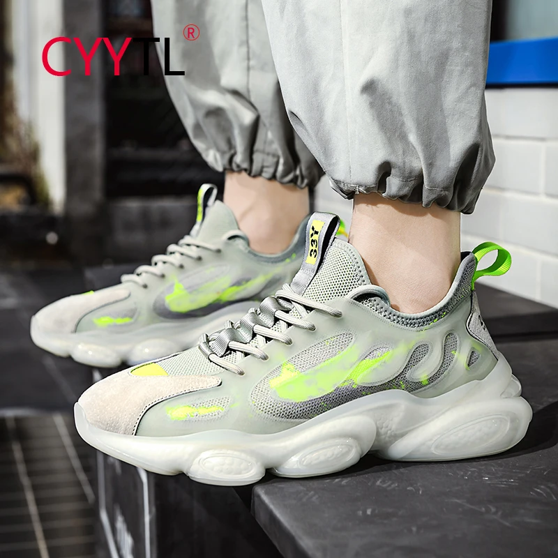 

Кроссовки CYYTL мужские прогулочные, модная дышащая Спортивная сетчатая обувь для бега, для студентов, молодежи, для мальчиков, для тренировок