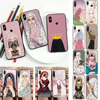 fashion arab islamic girl muslim women phone case for redmi note 8pro 8t 6pro 6a 9 fundas for redmi 8 7 7a note 5 5a note 7 case