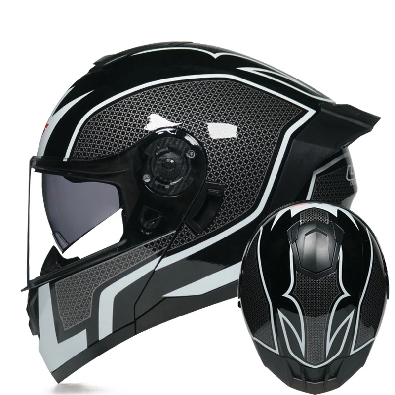 

Flip Up Motorcycle Helmet Full Face Enduro Racing Tracker Casco Men Modular Sportbikes Crash Motorbike Capacete De Moto