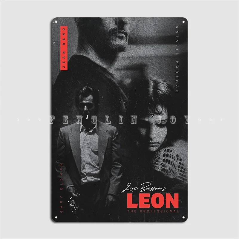 

Léon: The Professional Metal Sign Cinema Kitchen Cave Pub Classic Poster Tin Sign Poster