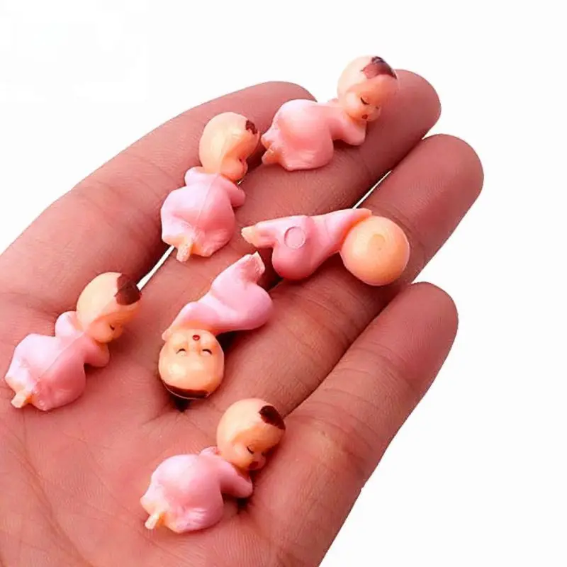 

Mini Plastic Sleeping Baby Favor Supplies for Infant Shower and Ice Cube Game Decor Tools J60B
