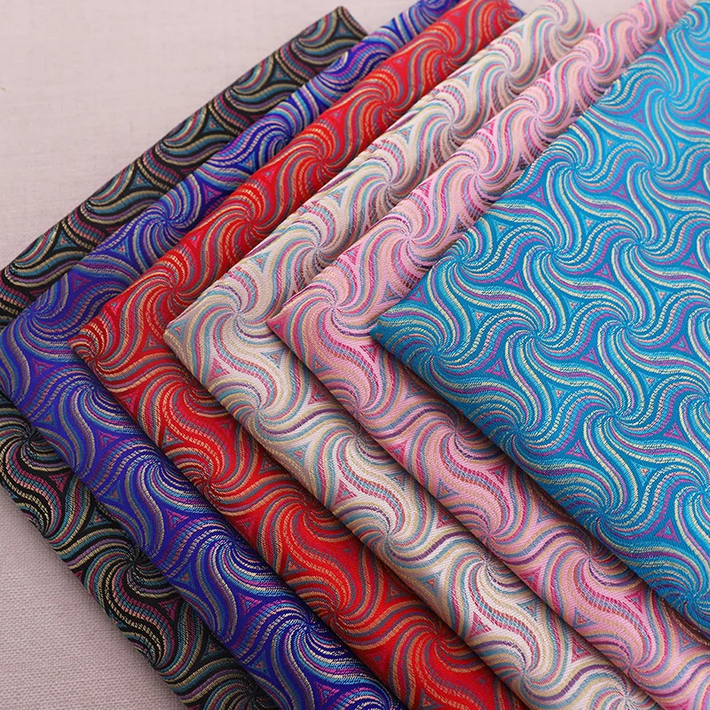 

6 pcs Brocade pattern fabrics damask jacquard designer seam fabric for cheongsam and kimono diy sewing patchwork costume materia