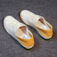 new luxury brand flats shoes woman fashion sneakers two soft leather white shoes womens shoes soft sole designer shoes female